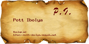 Pott Ibolya névjegykártya